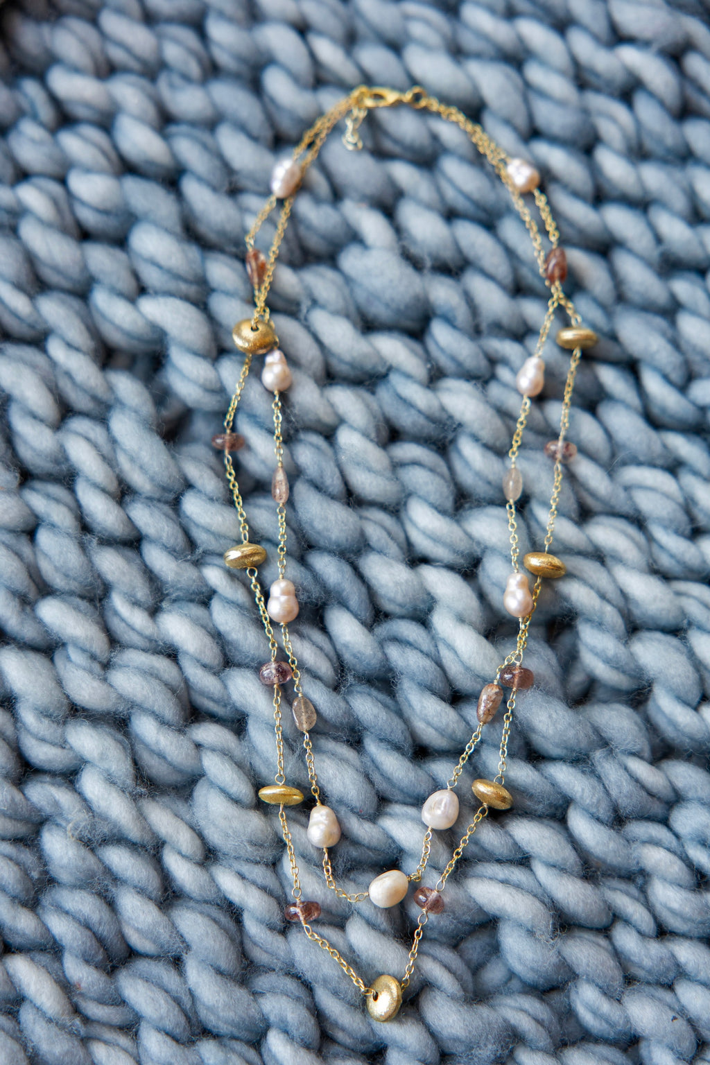 Sandstone & Pearl Necklace