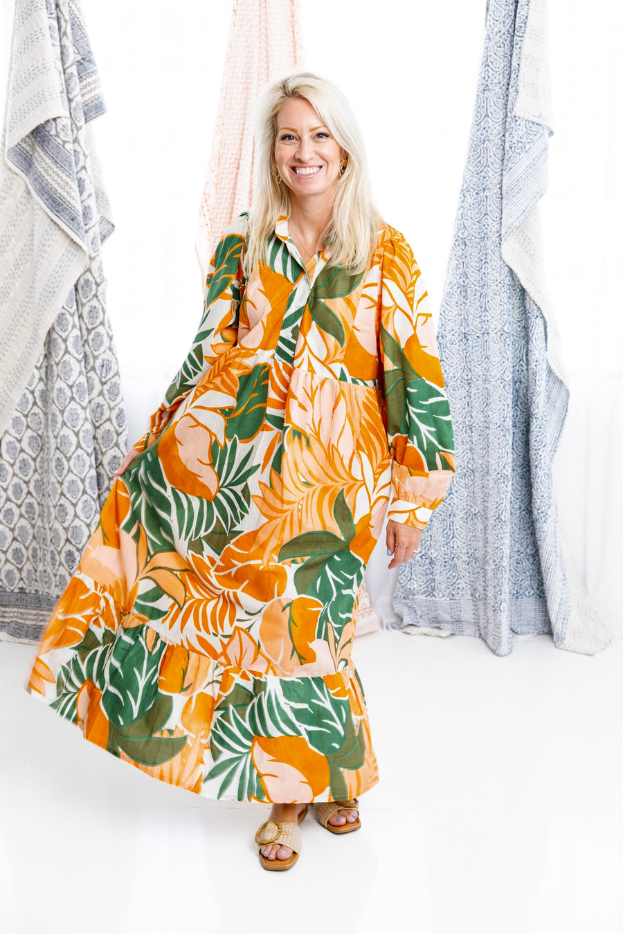 Golden Tropic Maxi Dress