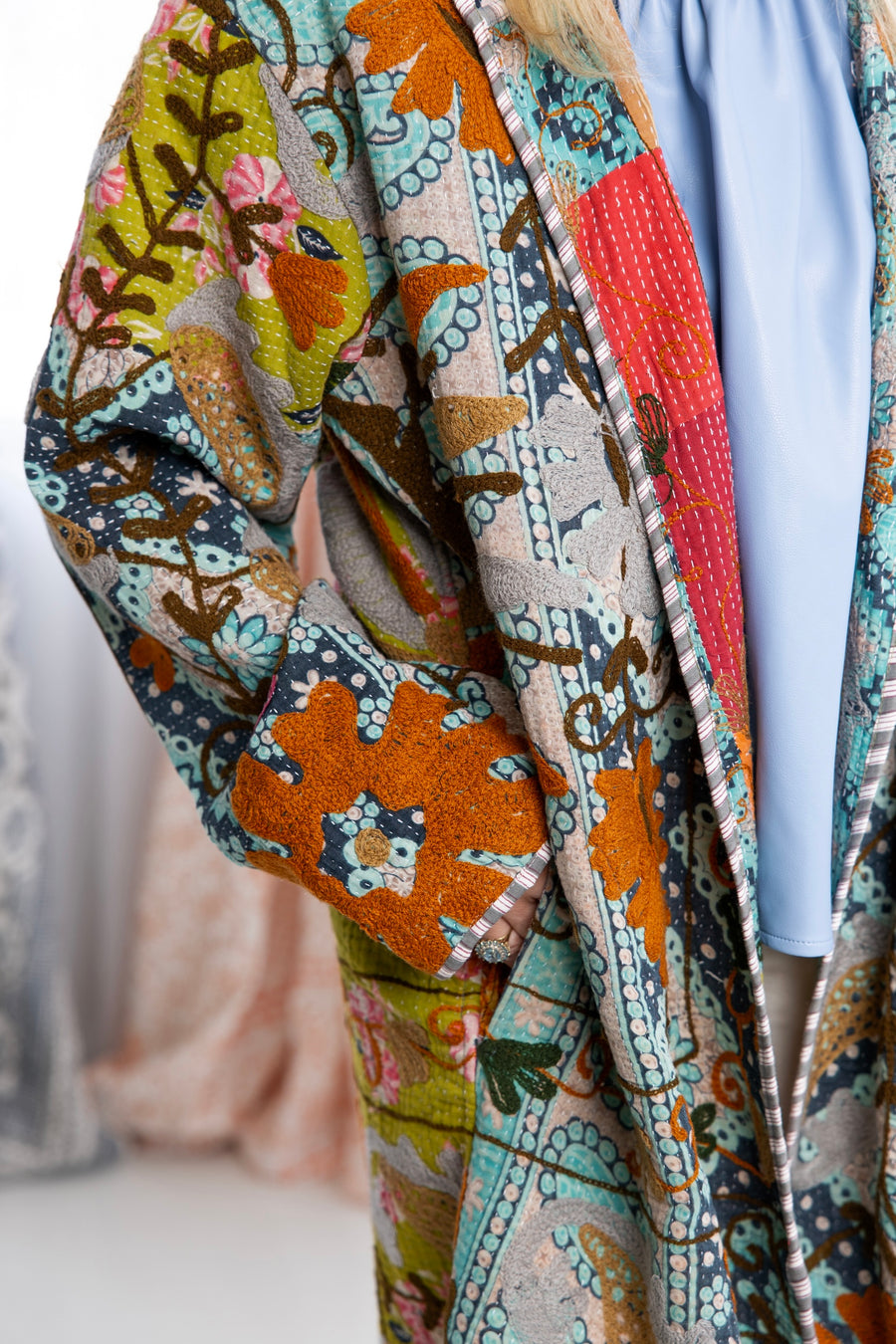 Embroidered Tapestry Trail Kantha Coat