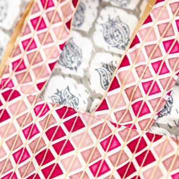Everyday Tote- Fuchsia Diamonds