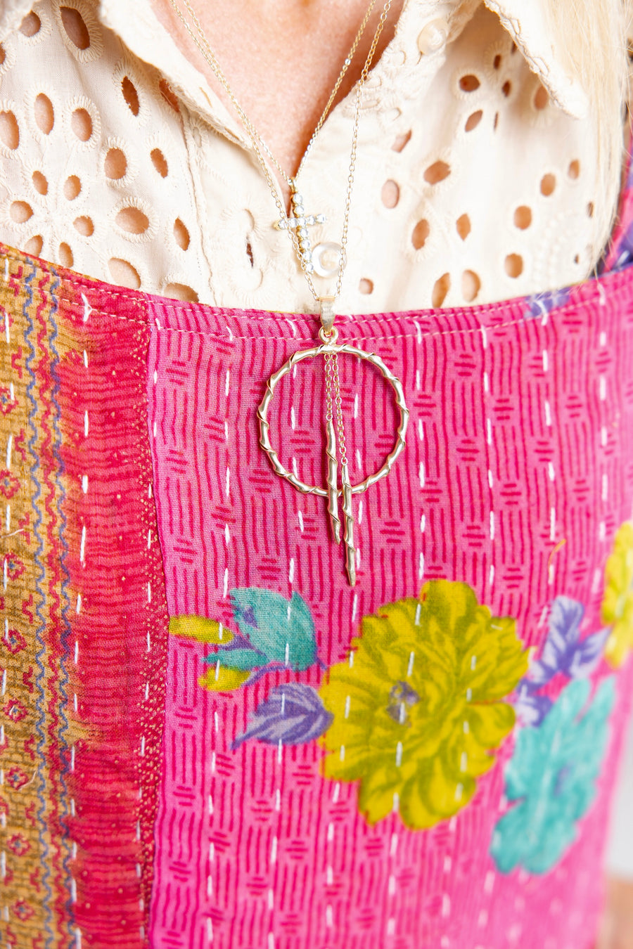 Kantha Kaleidoscope Overalls