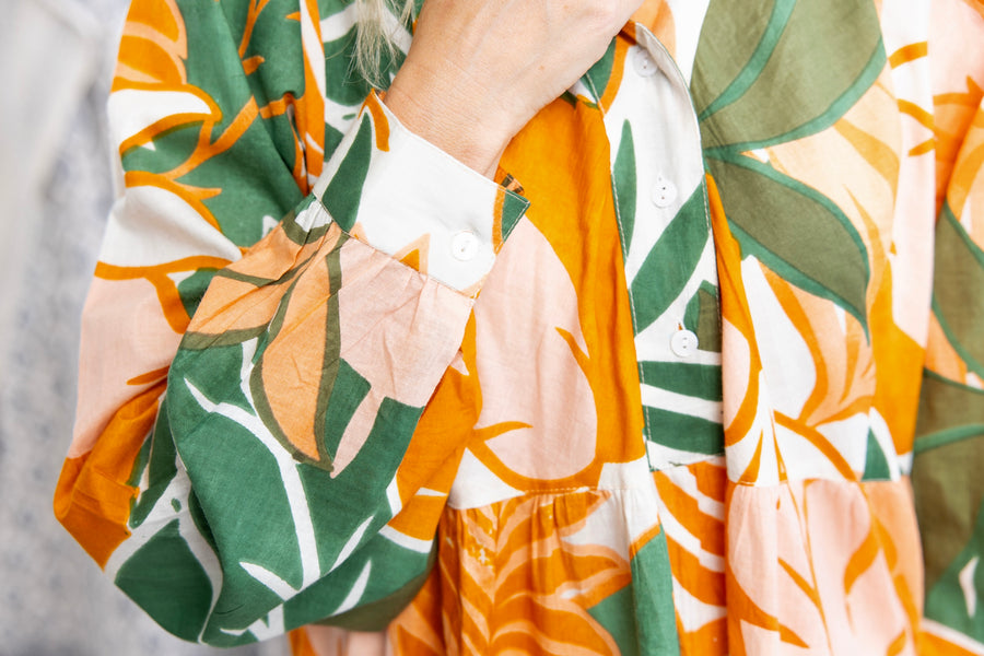 Golden Tropic Maxi Dress