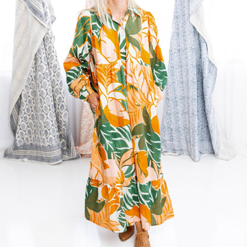 Golden Tropic Maxi Dress