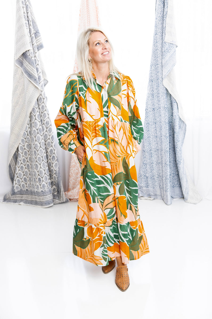 Golden Tropic Maxi Dress