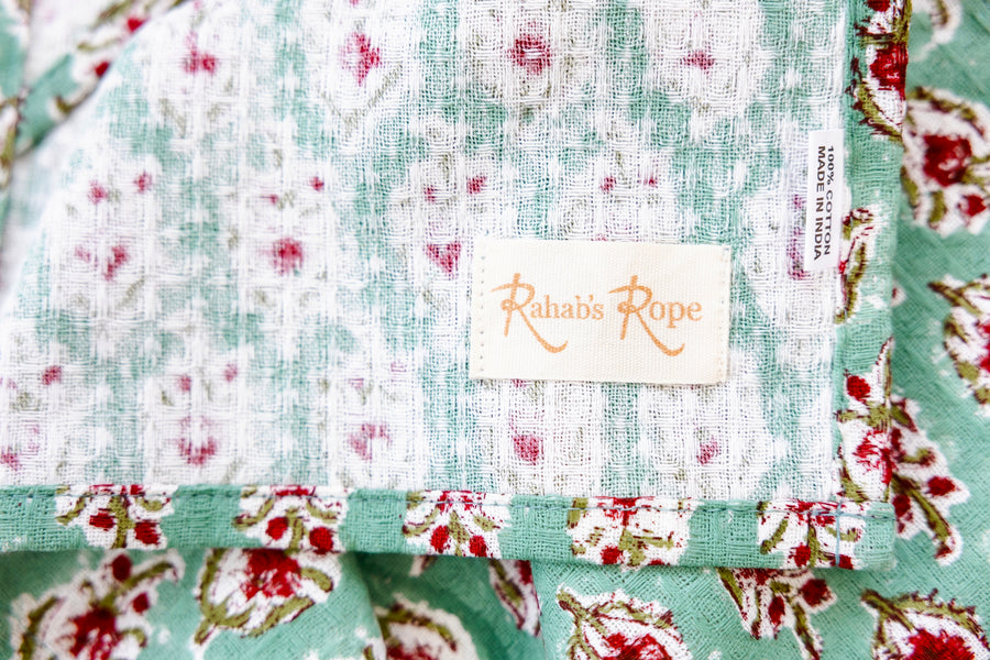 Cottage Rose Tea Towel