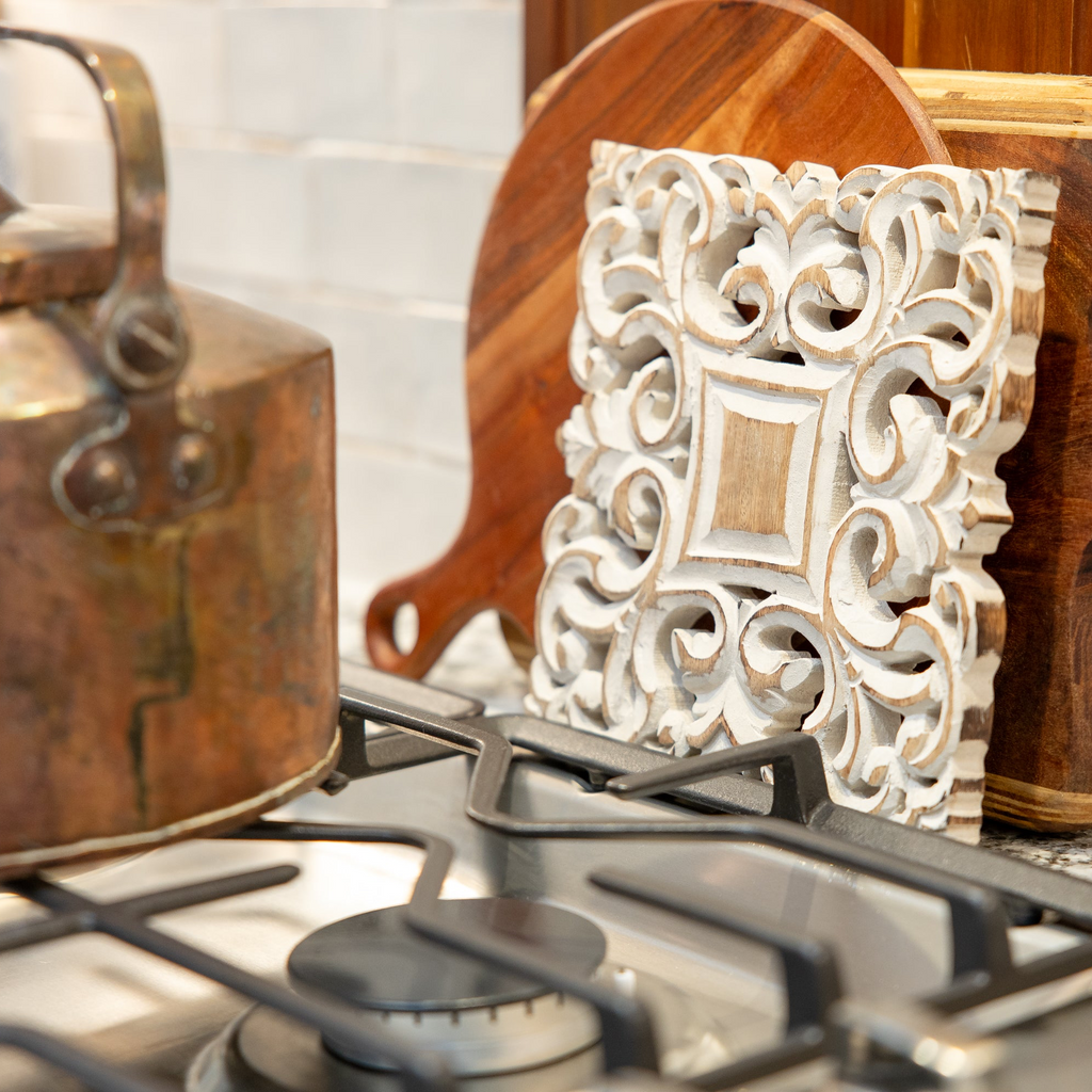 Ornate Whitewash Trivet