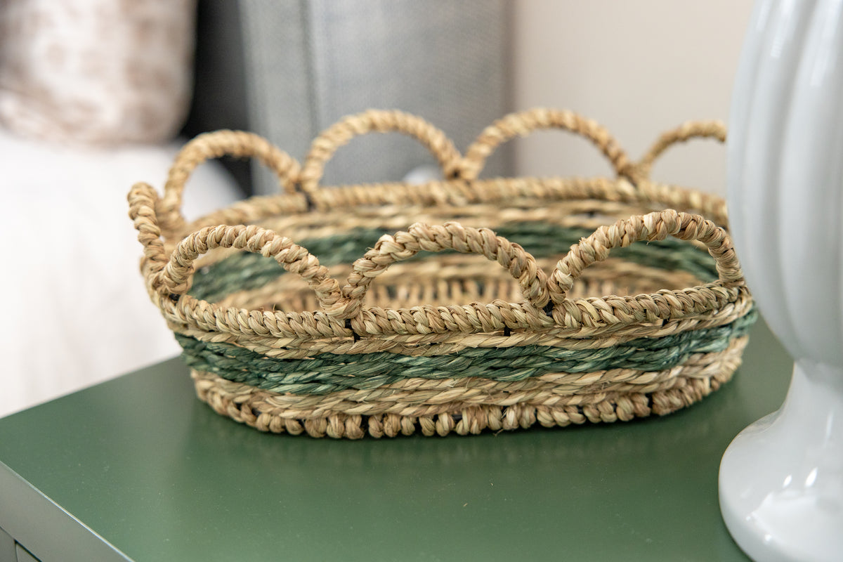 Evergreen Scallop Iron Serving Basket