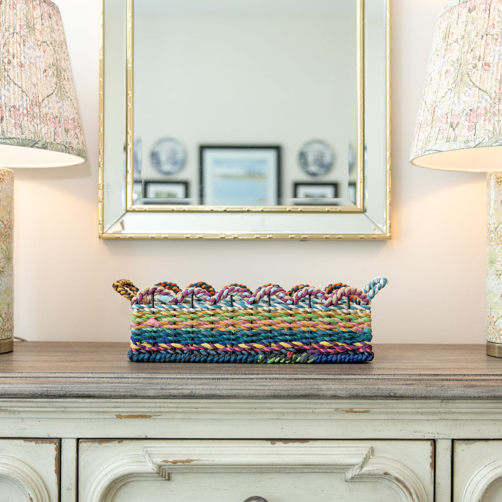 Joyful Threads Woven Iron Basket