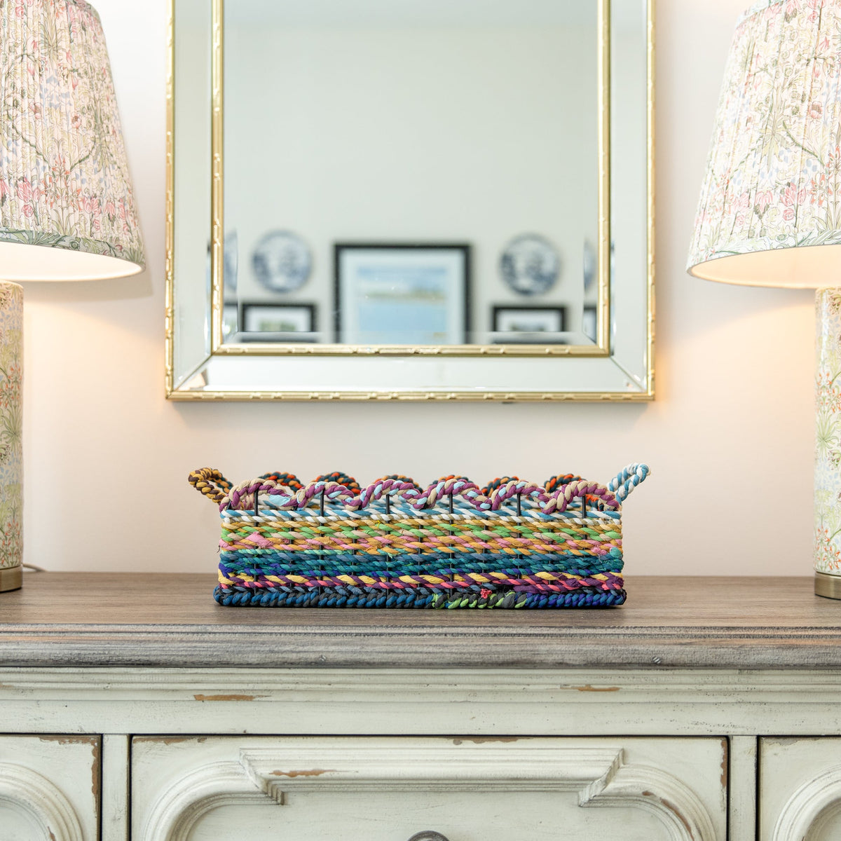 Joyful Threads Woven Iron Basket