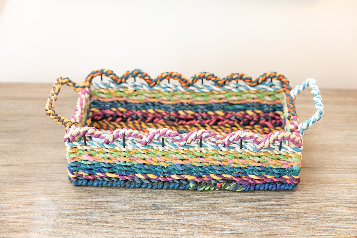 Joyful Threads Woven Iron Basket