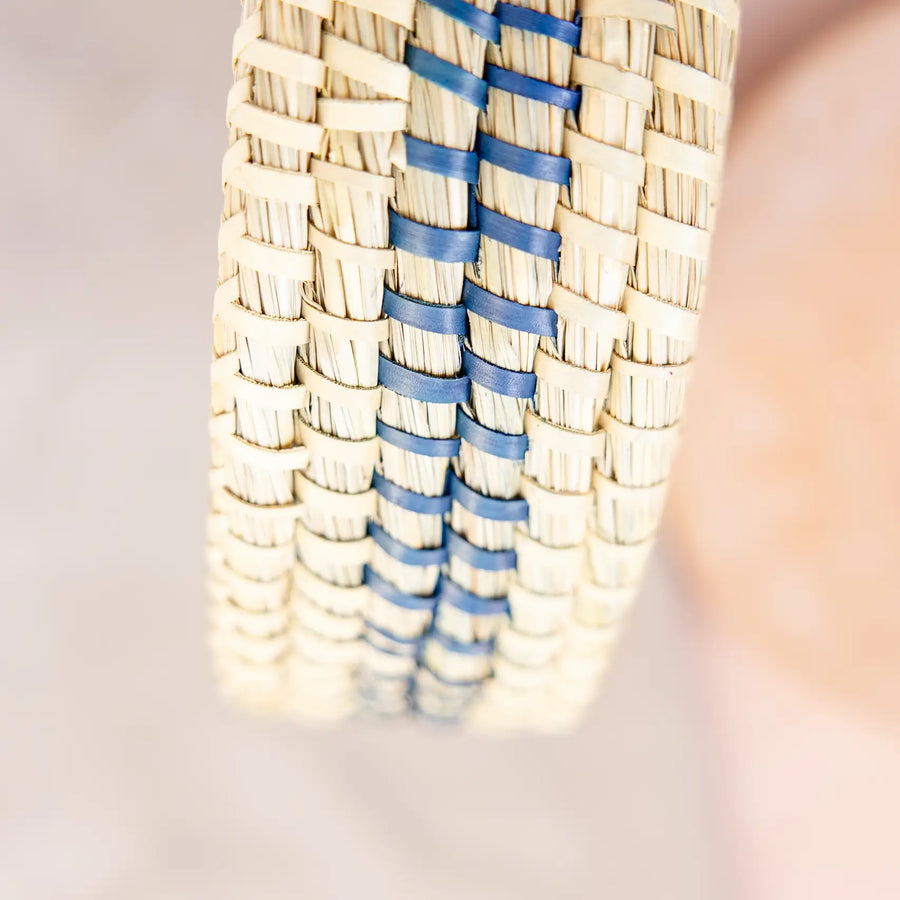 Round Weave Blue Bread Warmer