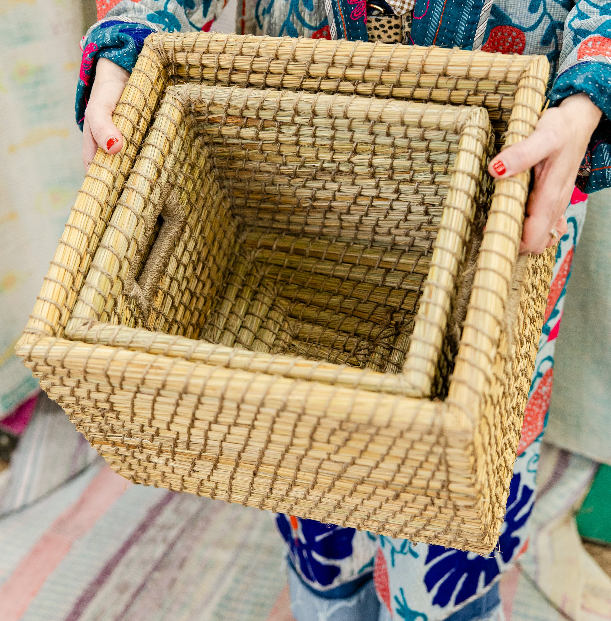 Golden Fields Handwoven Basket-Large