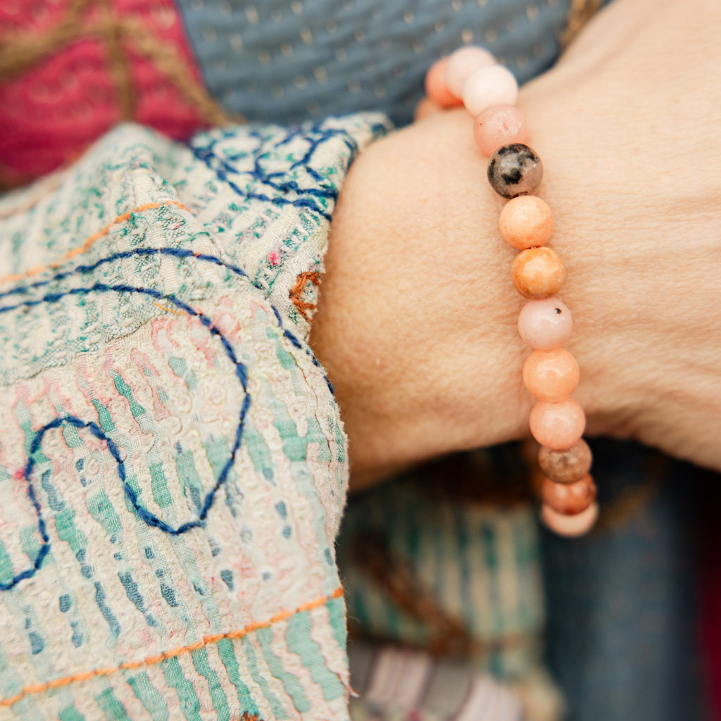 Abundance Bracelet-Shades of Coral