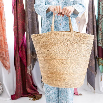 Braided Jute Storage Basket