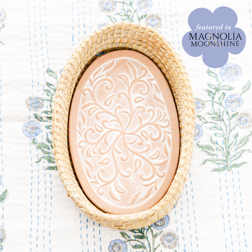 Oval Ivy Swirls Bread Warmer Basket