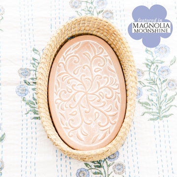 Oval Ivy Swirls Bread Warmer Basket