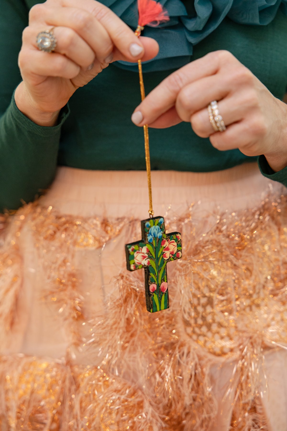 Bloom Hanging Cross