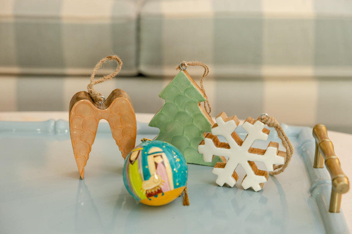 Heaven's Grace Angel Wing Ornament-Small Peach