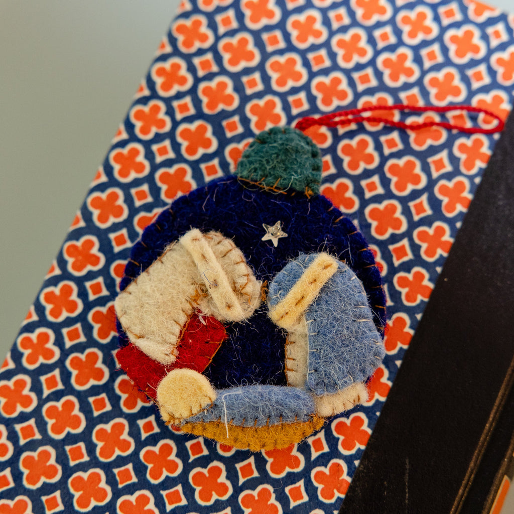 Handmade Felt Nativity Ornament