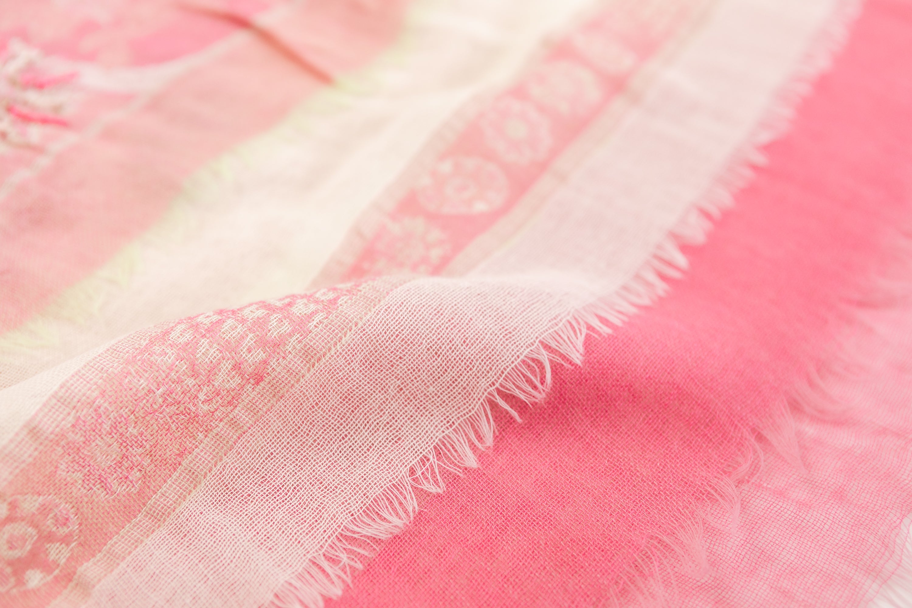 Layered Wool Embroidered Wrap