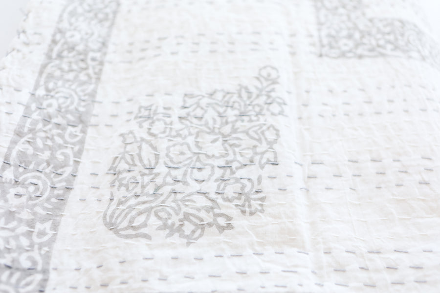 Kantha Stitch Bedcover